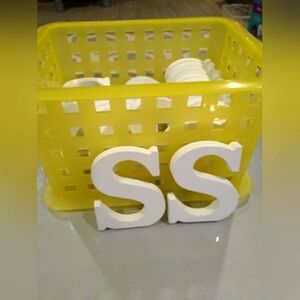 White Wooden S's 28 count